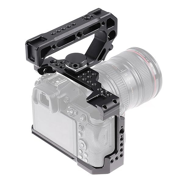 Hersmay Camera Cage for Nikon Z5/Z6/Z7 - Top Handle, Cold Shoe & ARRI Holes for Ultimate Stability