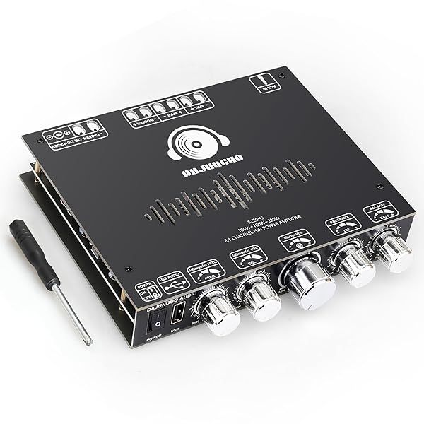 ZK-TB21 Bluetooth Amplifier Board: 2.1 Channel Class D AMP with 50W+50W+100W Power Output & Dual TPA3116D2 Chip