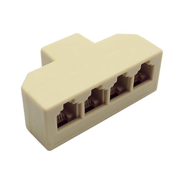 ZRM&E 6P4C Telephone Junction Box - 4 Way Splitter for 1 Female to 3 Female Connections