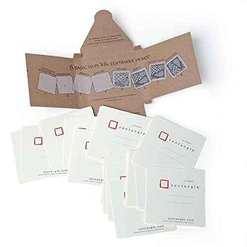 Zentangle Original White Paper Tiles - Perfect for Creative Art & Doodling