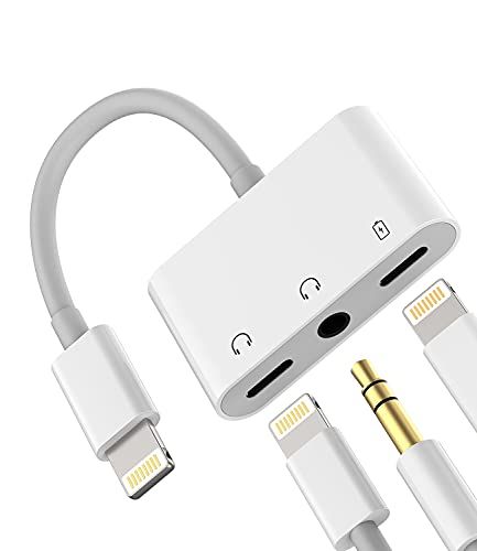 Zoyuzan 3-in-1 Headphone Adapter: Fast Charging & Hi-Fi Audio for iPhone 14 & iPad - Ultimate Earphone Splitter
