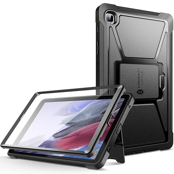 ZtotopCases Samsung Galaxy Tab A7 Lite Case (2021) - Shockproof, Built-in Screen Protector & Kickstand - Black