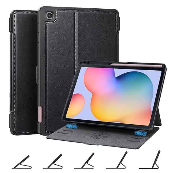 ZtotopCases Samsung Galaxy Tab S6 Lite Case - 5 Magnetic Stand Angles, S Pen Holder, PU Leather, TPU+PC Back Cover