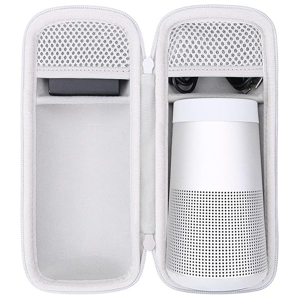 co2CREA Hard Case for Bose SoundLink Revolve II - Durable Silver Grey Protection