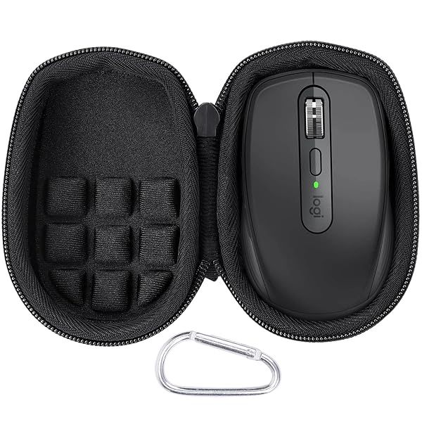 co2CREA Hard Case for Logitech MX Anywhere 3S/2S - Durable Graphite Protection for Your Performance Mouse