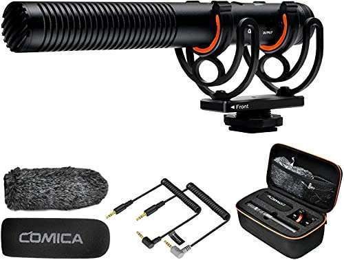 Comica VM20 Shotgun Microphone: Pro Super Cardioid Mic for DSLR, Smartphone & Vlog - Perfect for Interviews & Video Shooting