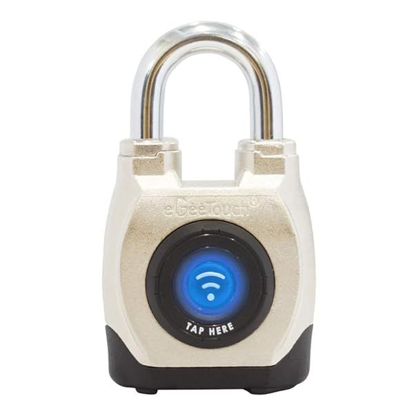 eGeeTouch 4th Gen Outdoor Smart Padlock: Weatherproof Bluetooth & NFC Security for Commercial Use