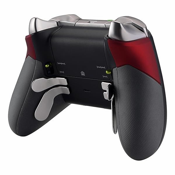 eXtremeRate Soft Touch Red Rubberized Side Rails & Grips for Xbox One Elite Controller 1698 - Upgrade Your Gaming Experience!