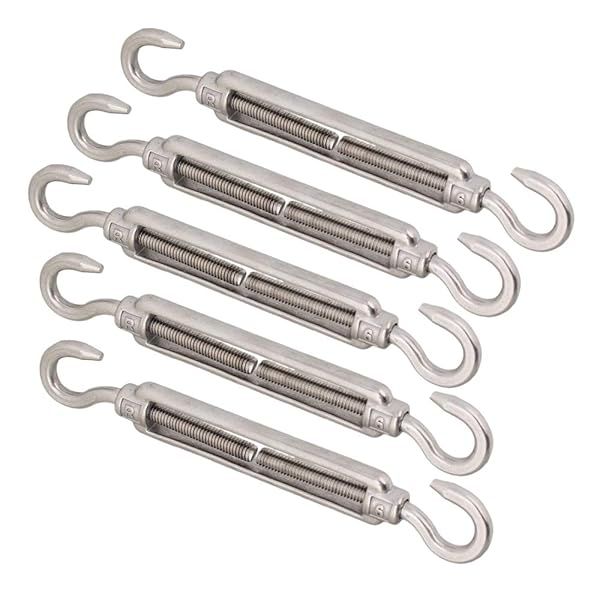 Buy EOOCVT 5pcs M6 Stainless Steel 304 Turnbuckle Wire Rope Tension (Hook & Hook) - Durable & Reliable!