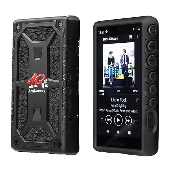 for Sony Walkman NW-A100 A105 A106 Case,Anti-Skid Anti-Knock Shockproof Armor Full Protective Skin Case Cover for Sony Walkman NW-A100 A105 A105HN A106 A106HN A100TPS (Black)