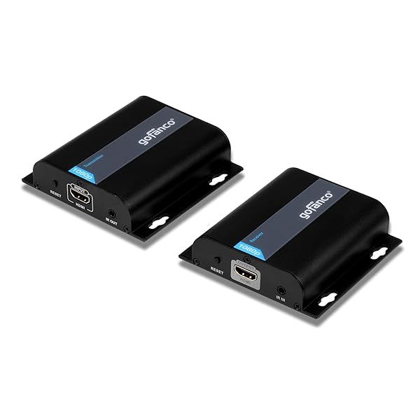 gofanco HDMI Extender Over IP - 1080p, 394ft Range, IR Extension, Gigabit Switch Compatible