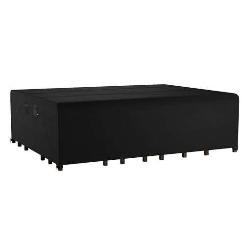 iBirdie 140x80 Inch Waterproof Patio Furniture Covers - Heavy Duty 600D for Outdoor Dining Sets