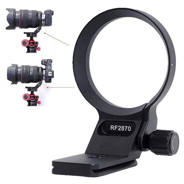 iShoot 74.5mm Metal Tripod Mount Ring for Canon RF 28-70mm f/2L USM - Arca-Swiss Quick Release Lens Support