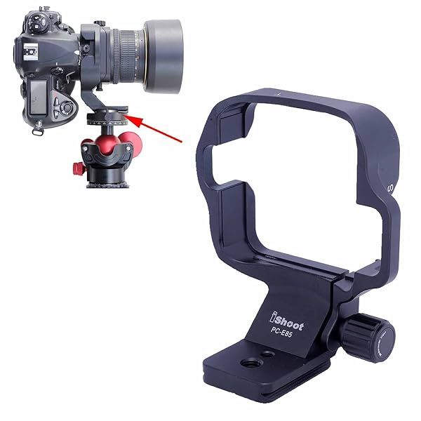 iShoot CNC Lens Collar Support for Nikon PC-E Micro NIKKOR 85mm - Arca-Swiss Quick Release Tripod Mount