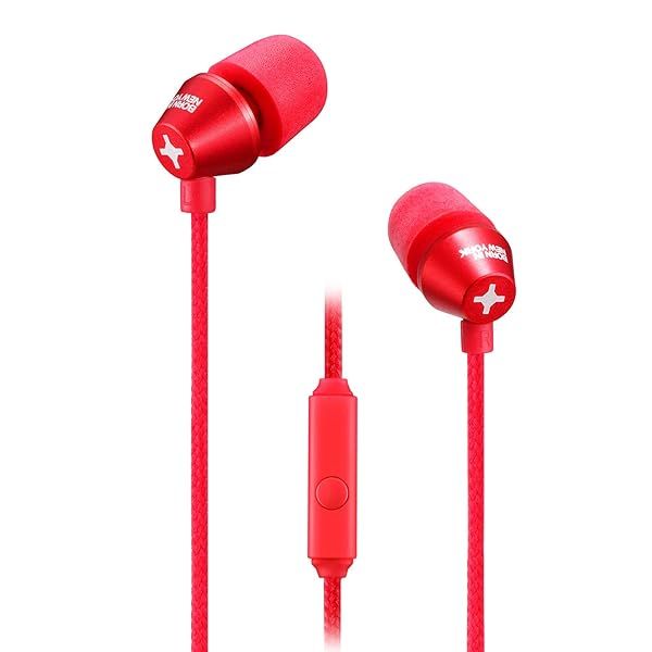 IDH202-RED Metropolitan Aluminum In-Ear Headphones - Stylish Red Design & Superior Sound Quality