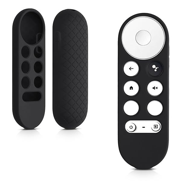 kwmobile Soft Silicone Case for Google Chromecast 2020/2022 - Black Remote Control Cover