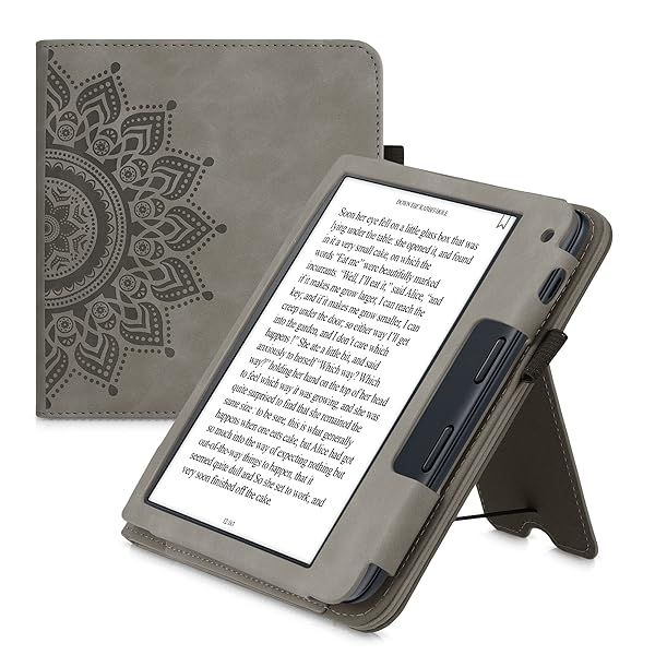 KWMobile Kobo Libra 2 Case - Grey eReader Cover with Magnetic Closure for Ultimate Protection
