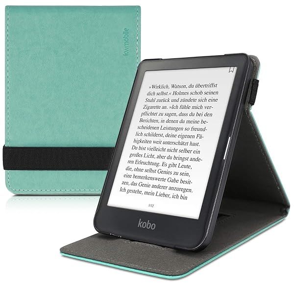 KWMobile Mint Cover for Kobo Clara HD - Stylish Case with Strap & Stand