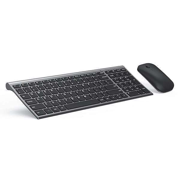 Seenda Rechargeable Wireless Keyboard & Mouse Combo - Ultra Thin, Quiet, Portable, Compatible with Windows 11 & More