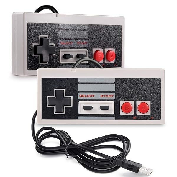 Suily 2 Pack USB Wired Controller for NES & PC - Retro Gamepad for Windows, Mac, Linux & Raspberry Pi Emulators