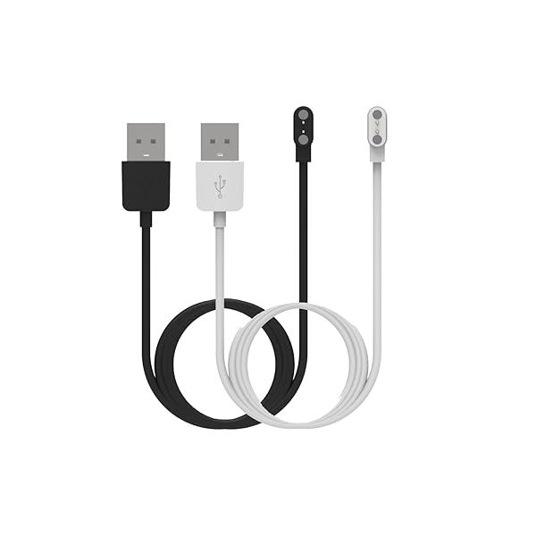 2-Pack Charger for HidrateSpark PRO Tumbler & Steel - USB Charging Cable Replacement (Black/White)