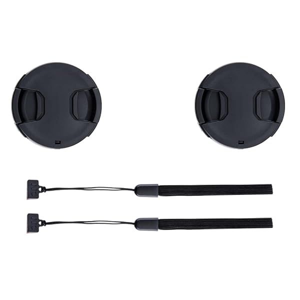 2-Pack 37mm Front Lens Cap Cover & Keeper for Olympus OM-D EM10, EPL Series & More