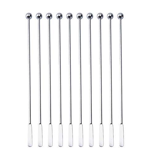 "20 Pcs Stainless Steel Cocktail Stirrers - 7.4" Swizzle Sticks for Coffee & Beverages"