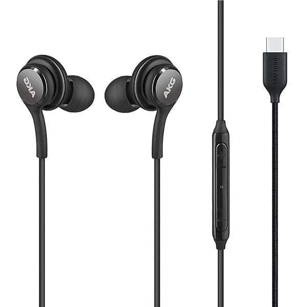 2022 AKG Stereo Earbuds for Samsung Galaxy S21 Ultra, S20 FE, S10, S9 Plus, Note 10 - Type-C with Mic & Volume Control