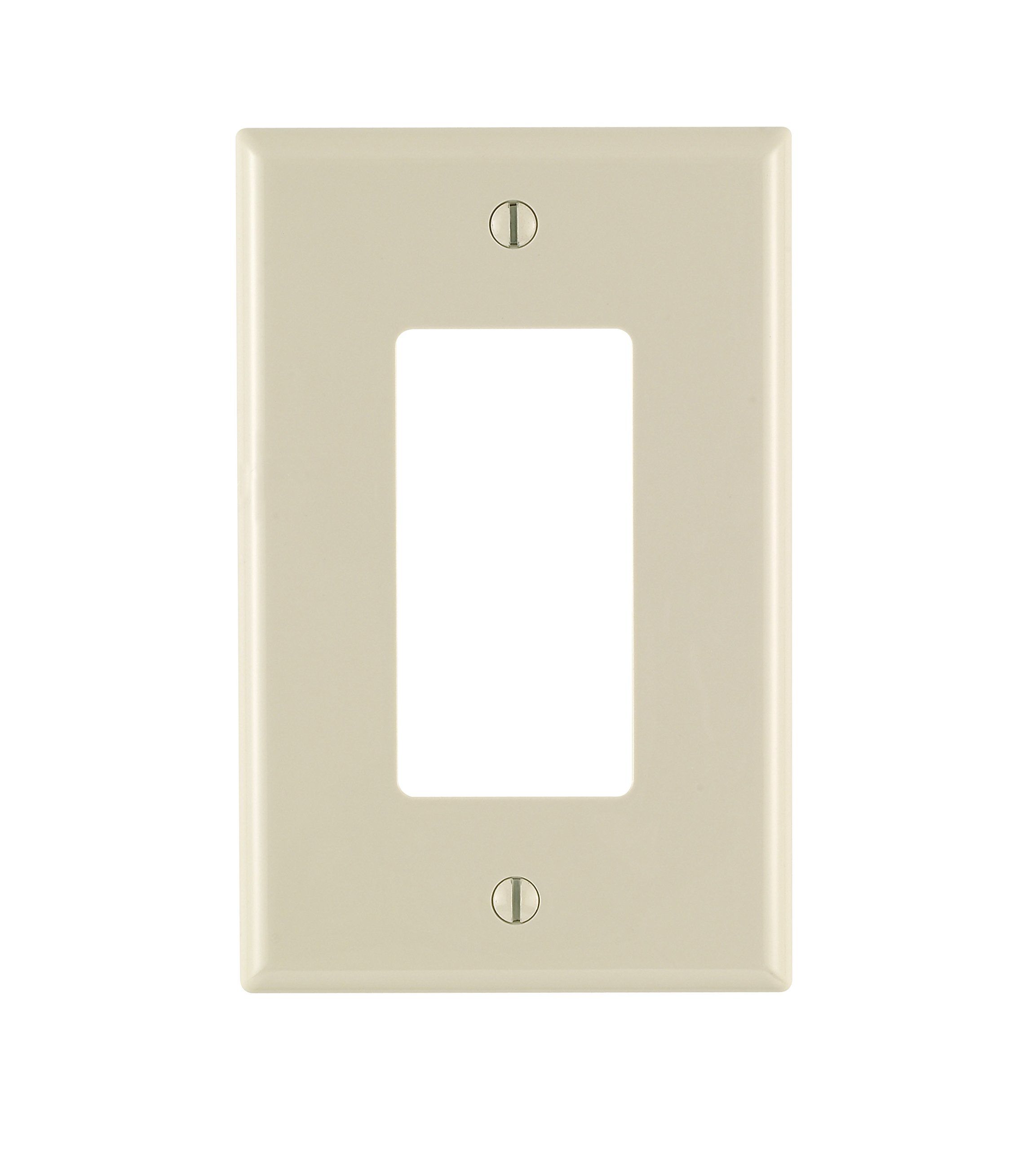 Leviton PJ26-TM 1-Gang Decora Wallplate 10 Pack - Light Almond Nylon for Durable Home Decor