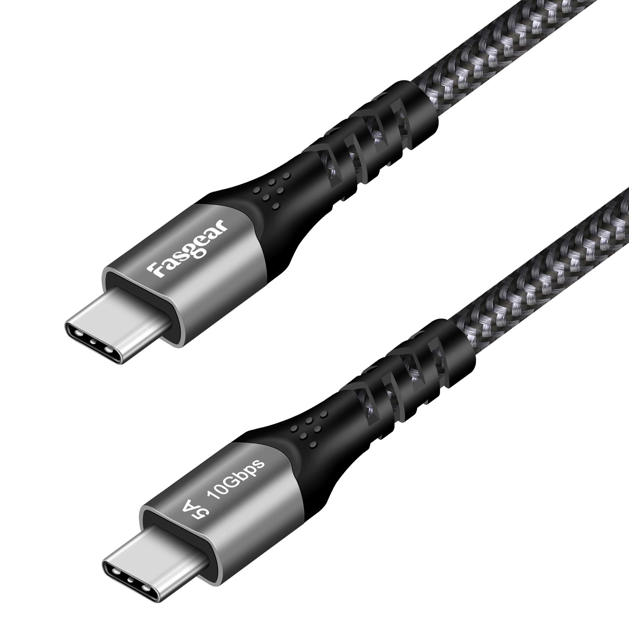 Fasgear 10ft USB C to USB C Cable - 100W Fast Charging, 10Gbps Data Sync, 4K Video Output for USB-C Devices