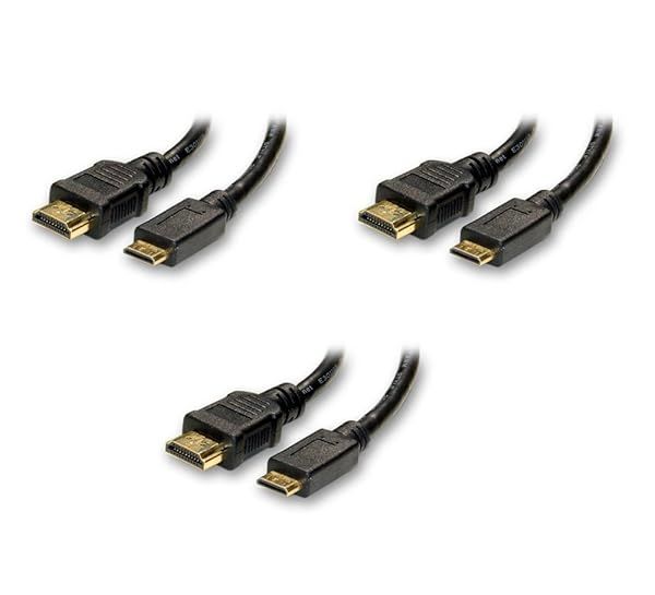3-Pack Gold Plated HDMI to HDMI Mini Cable - 10 Feet - High-Speed CNE457562 for Superior Connectivity