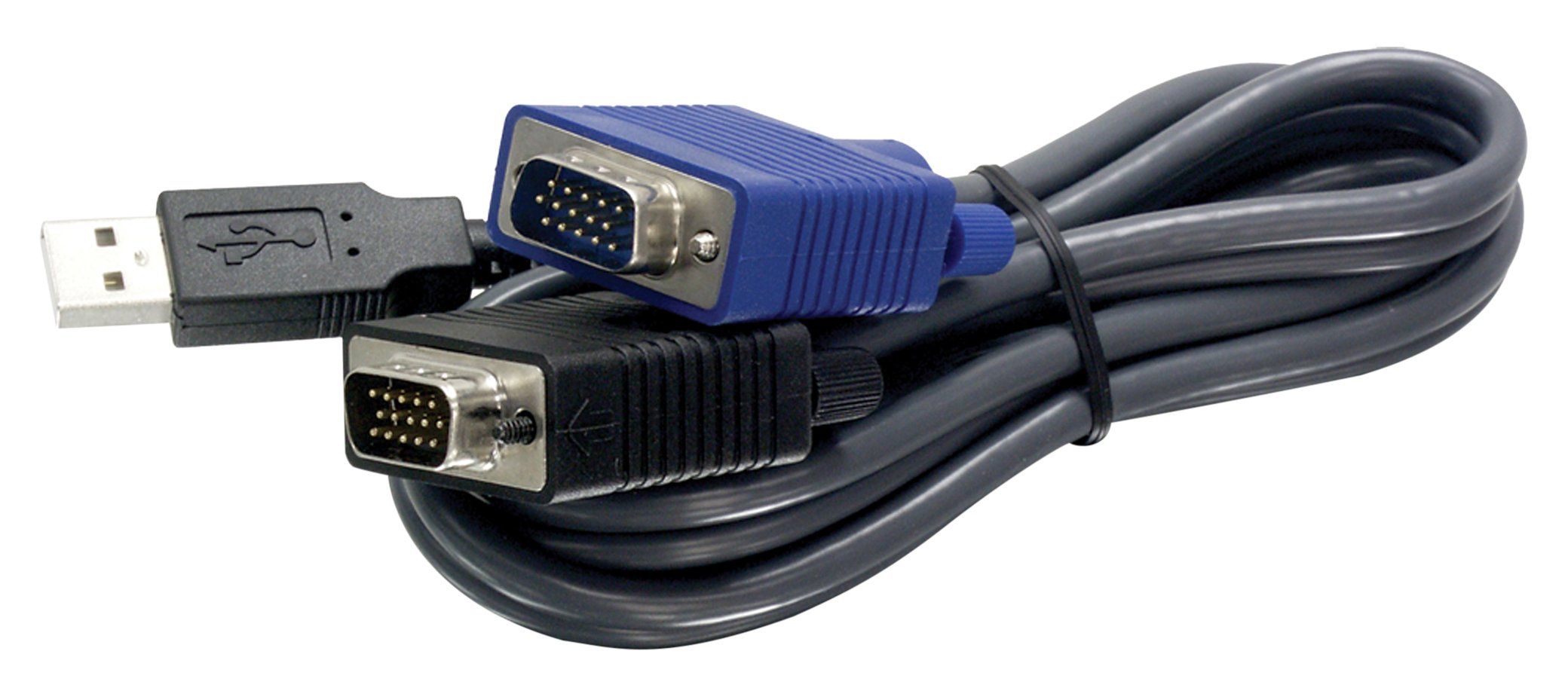 TRENDnet 15ft USB VGA KVM Cable TK-CU15 for KVM Switches - Connect USB Keyboard, Mouse & Monitor