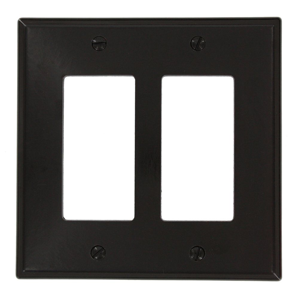Leviton 80609 Brown 2-Gang Decora/GFCI Wallplate - Durable & Stylish Home Upgrade