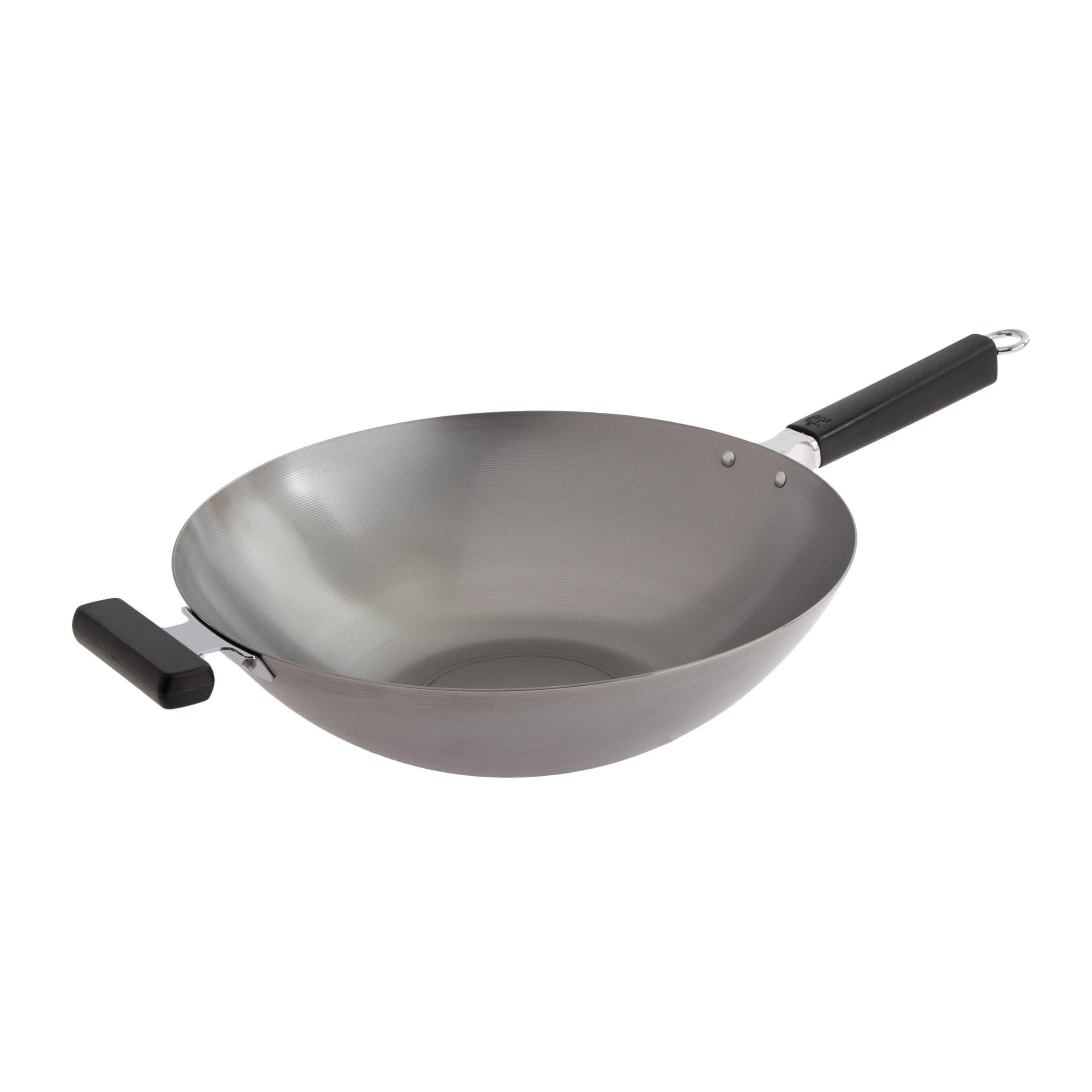JOYCE CHEN 14-Inch Carbon Steel Wok: Professional Series with Phenolic Handles for Perfect Stir-Frying