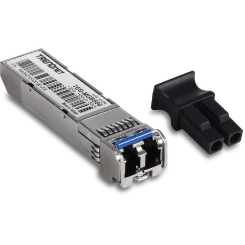 TRENDnet TEG-MGBS80 Mini-GBIC Module: 80Km Single-Mode LC Fiber, 1.25Gbps Gigabit Ethernet, Lifetime Warranty