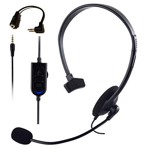 3.5mm/2.5mm Adapter for Headsets with Volume & Mute - Compatible with Panasonic, AT&T, Vtech, Cisco, Android & More