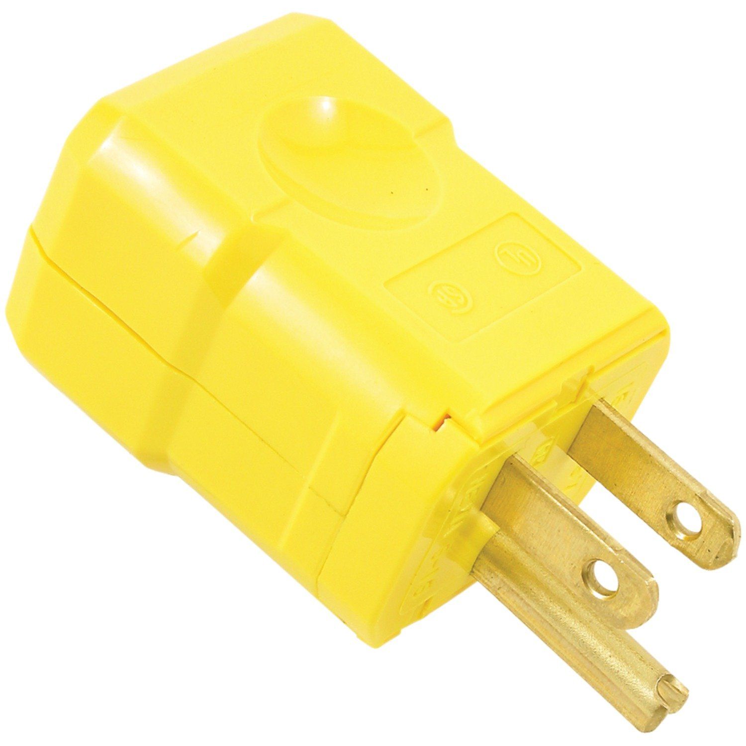 Leviton 5256-VY 15 Amp Industrial Grade Yellow Plug - Straight Blade Grounding Solution