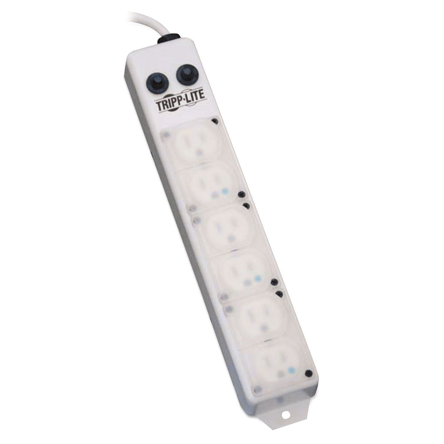 Tripp Lite Safe-IT Power Strip 6 Outlet UL 1363A for Patient Care - White PS-615-HG-OEM