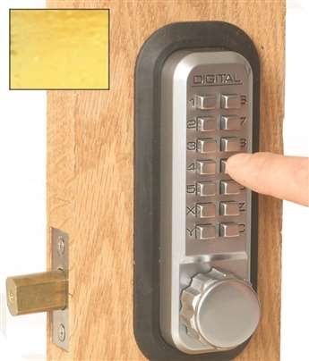 Lockey USA 2210BBDC Keyless Deadbolt: Bright Brass Mechanical Combination Lock for Security
