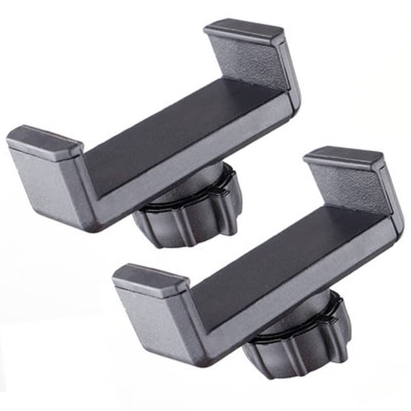 VizGiz 2 Pack Ring Light Phone Holder Clamp - 17mm Rotating Ball Clip for Gooseneck Tripod & Live Broadcast Support