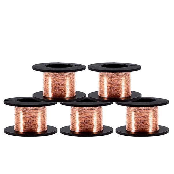 "5 Rolls 12m Enameled Copper Wire Set - 0.004" Diameter Winding & Repair Wire"