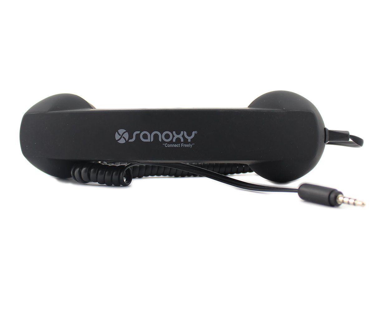 SANOXY Retro Handset: Vintage POP Style for iPhone, iPad, iPod & Android - Classic Black