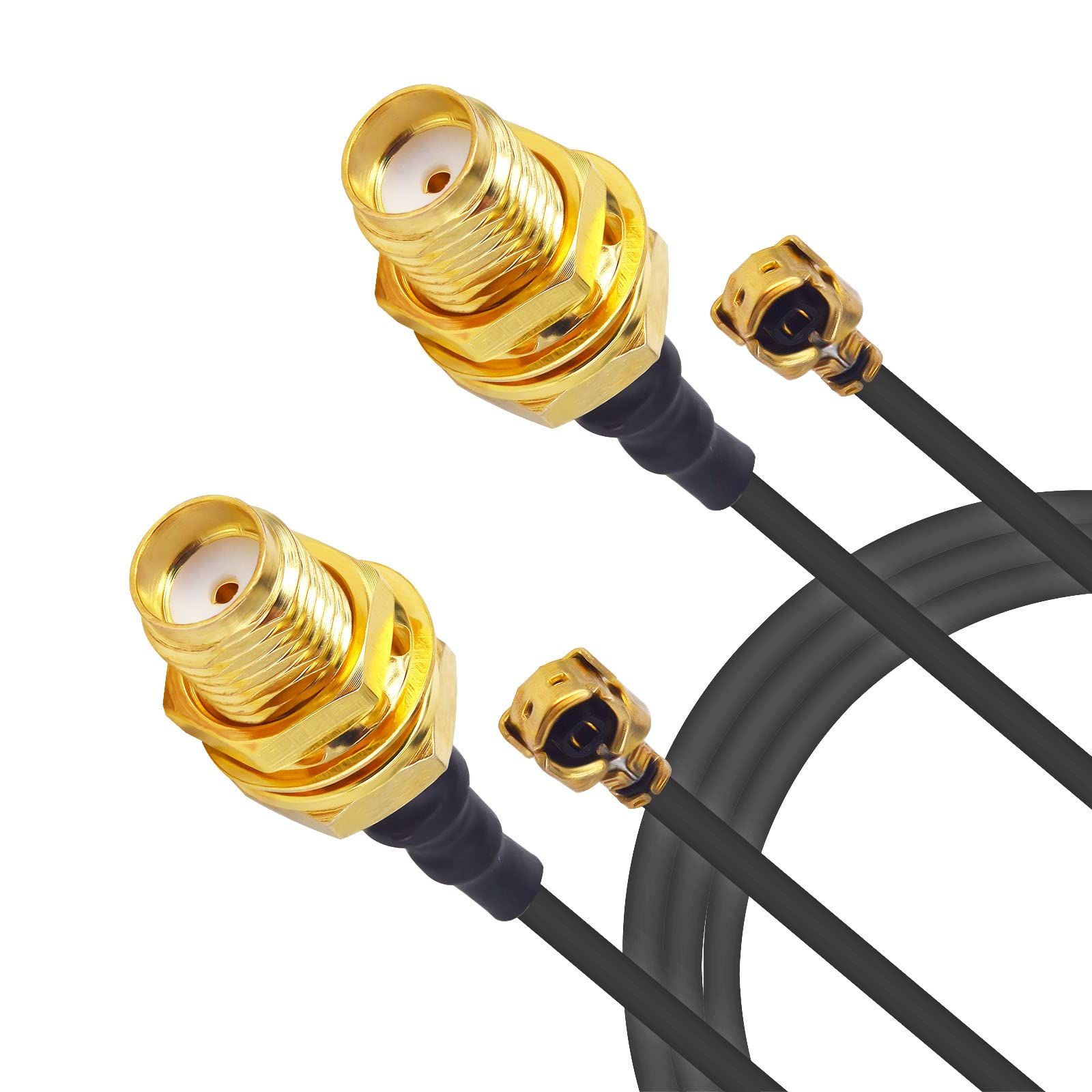 U.FL to SMA Female Pigtail Antenna Cable 5cm - Pack of 2 for Wireless Routers & WiFi Extension