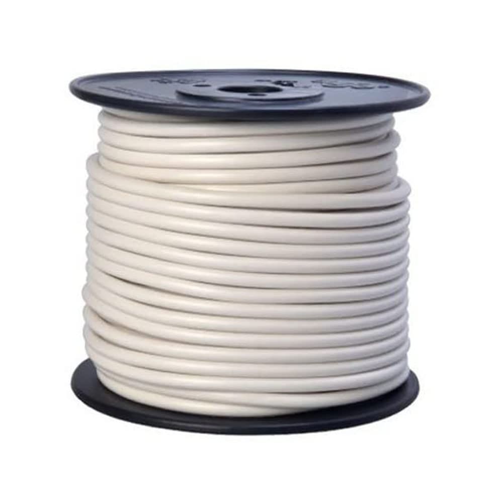 Southwire 55671923 10-Gauge White Primary Wire Bulk Spool - 100 Feet for Electrical Projects