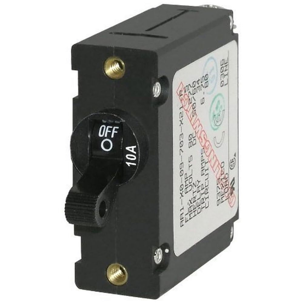 Blue Sea Systems 7204 AC/DC Circuit Breaker - Single Pole Magnetic, Black | Reliable Marine Protection