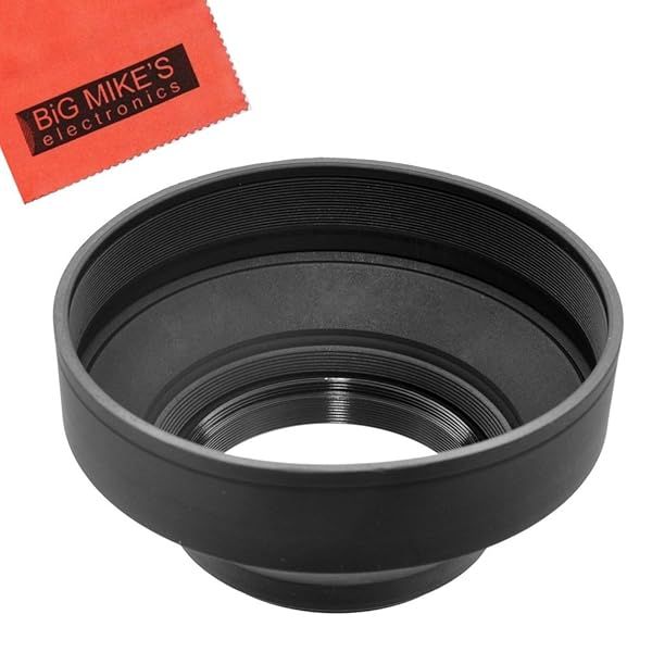 58mm Soft Rubber Lens Hood for Panasonic Lumix G X Vario 12-35mm, 14-140mm & 35-100mm Zoom Lenses