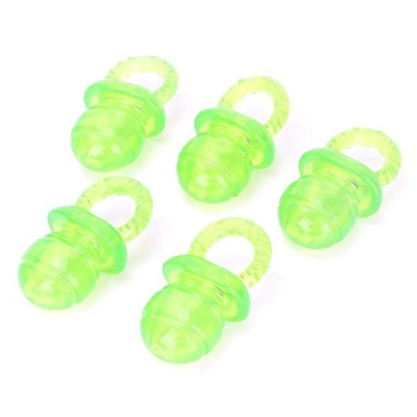 5PCS Pacifier Shaped Dog Chew Toys - Interactive Teething Toys for Pets (Green)