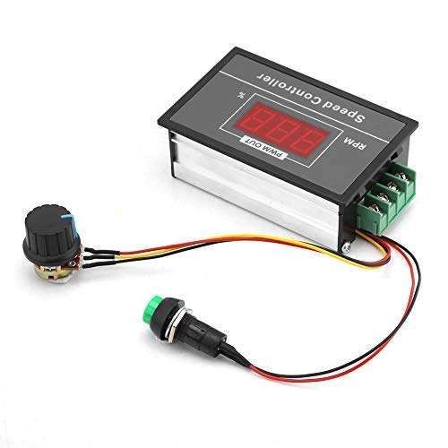 30A PWM DC Motor Speed Controller: 6-60V Variable Speed Regulator with LED Display & Start/Stop Switch