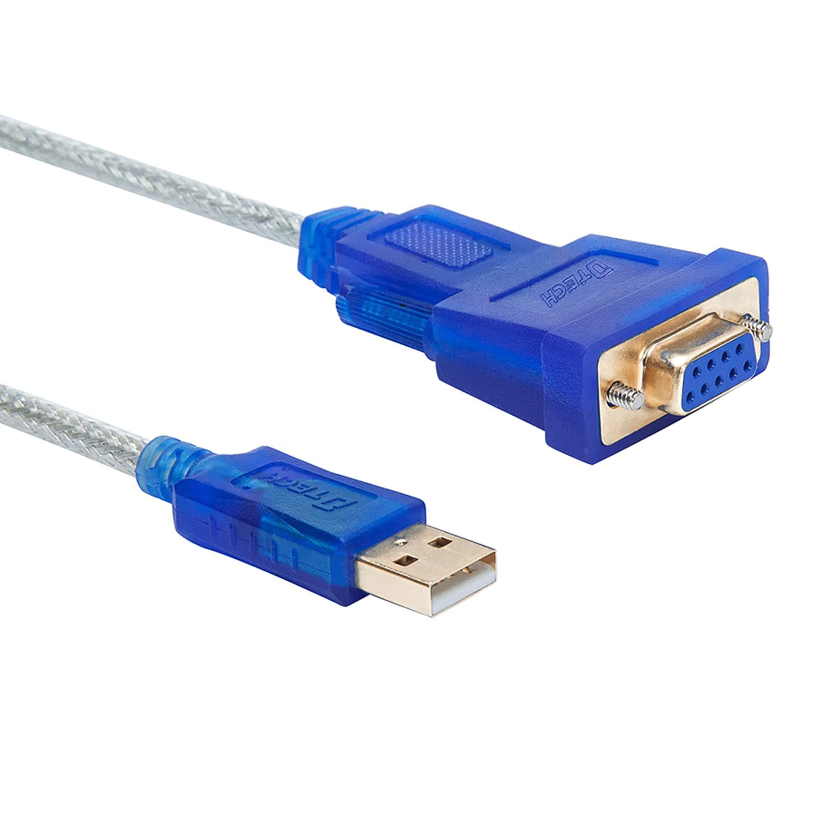 Buy DTech 3ft USB to Serial Female Adapter Cable DB9 RS232 - Compatible with Windows 11/10/8/7, Mac & Linux
