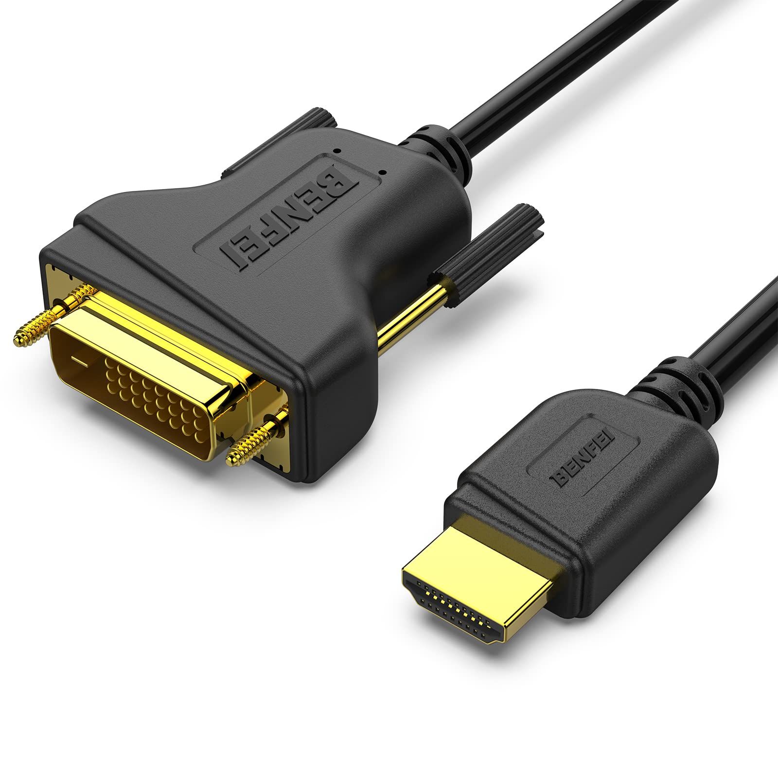 BENFEI 3ft HDMI to DVI Cable - 1080P Full HD Adapter for Raspberry Pi, Roku, Xbox One, PS4 & PS3